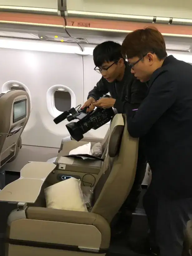 汶萊拍攝現場 機艙內拍攝